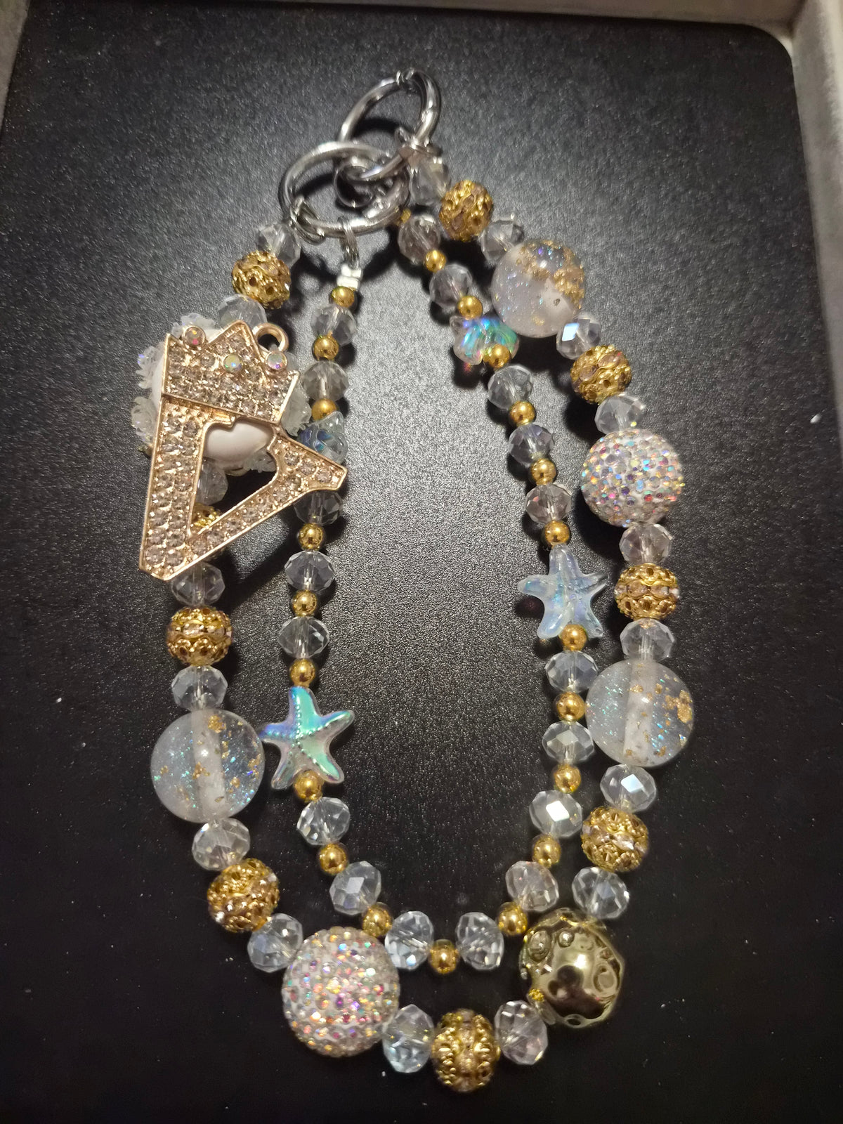 Phone Chain Wrislet with the Letter V