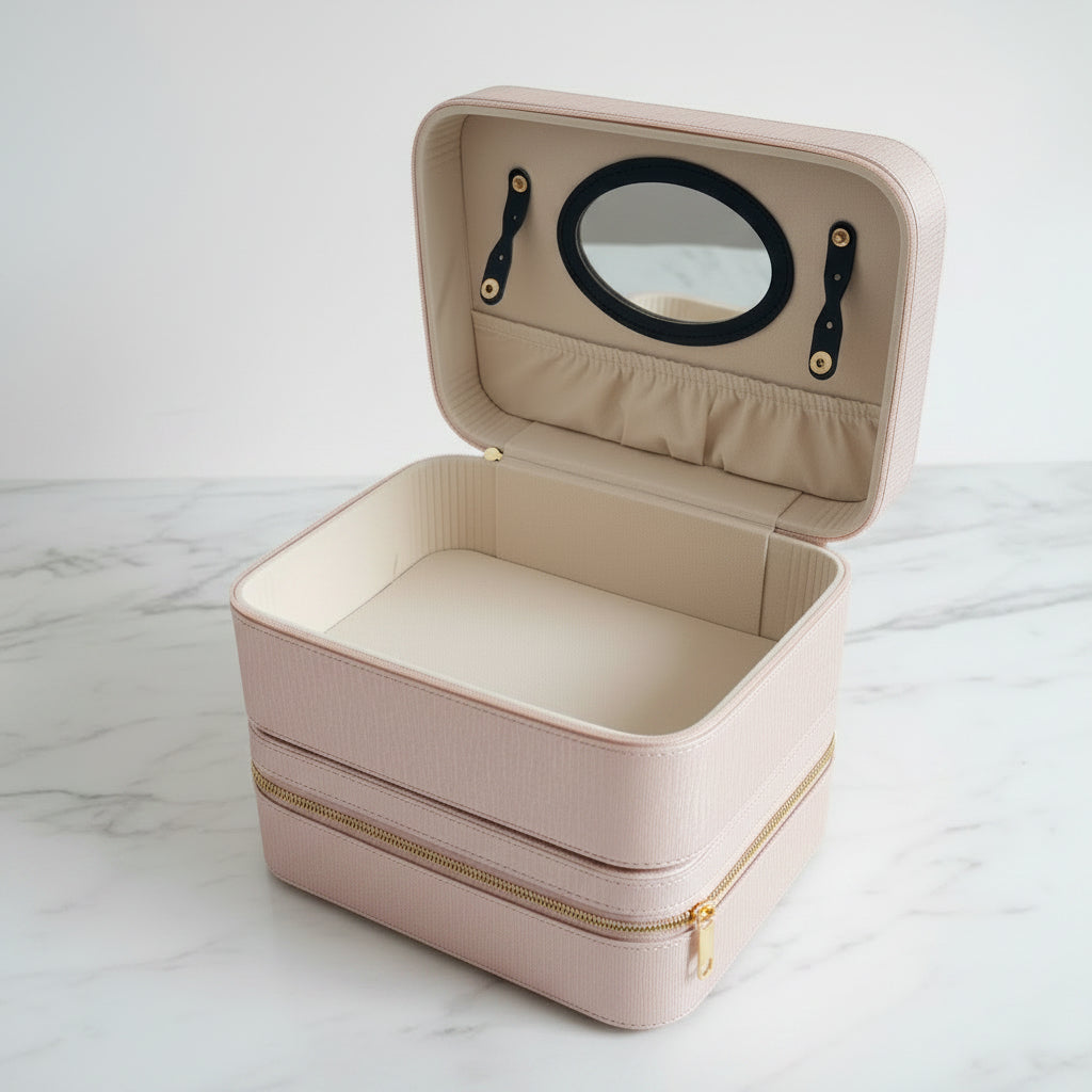 Cosmetic Case has two compartment