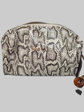 Cosmetic Bag Brown with Beige
