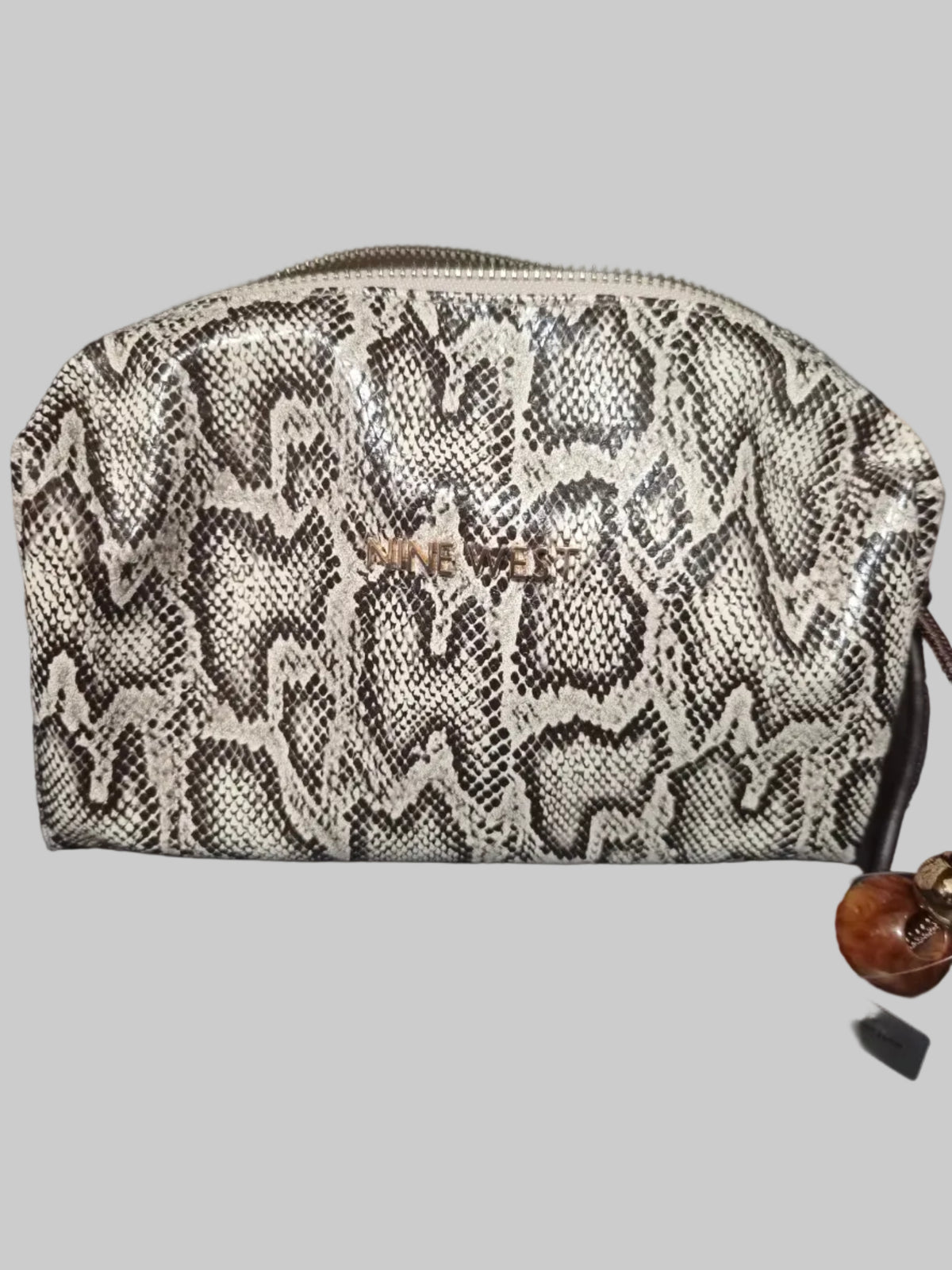 Cosmetic Bag Brown with Beige